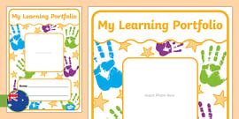 Learning Portfolio Editable Book Cover Teacher Made