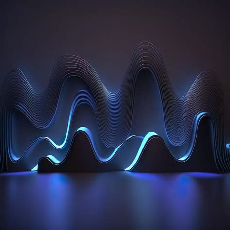 Premium Photo | A blue wave background with a light pattern