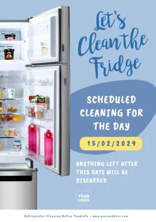 Free Fridge Clean Out Sign Templates