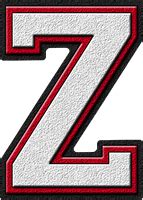 Presentation Alphabets White Cardinal Red Varsity Letter Z