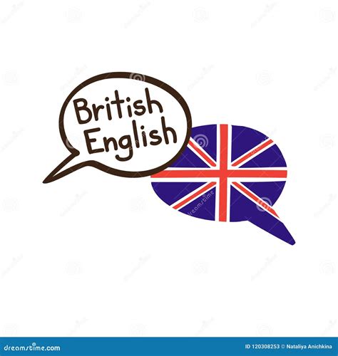 British English Vector Illustration Of Hand Drawn Doodle Speech