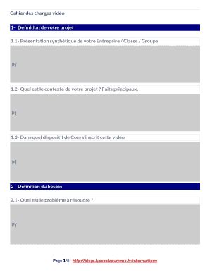 Remplissable En Ligne Blogs Lyceecfadumene Cahier Des Charges Vid O Fax