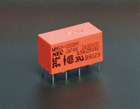 MR62-12USRY, NEC, Sealed, Relay, DPDT, 12vdc