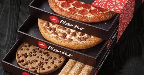 Pizza Hut Unveils Triple Decker Box Of Pizza Treasures Pizza Hut Food Packaging Food