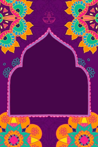 Free Vector Diwali Vector Festival Rangoli Indian Frame