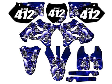 2005 2007 YZ 250 2 STROKE JESTER Blue Senge Graphics Kit Compatible