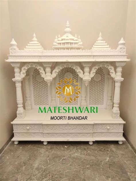 White Marble Mandir For Worship Design Carved At Rs In Jaipur