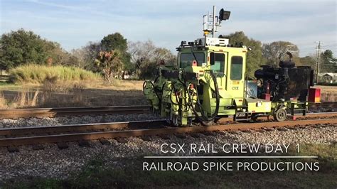 Csx Rail Crew Doing Train Track Repair On The S Line Youtube