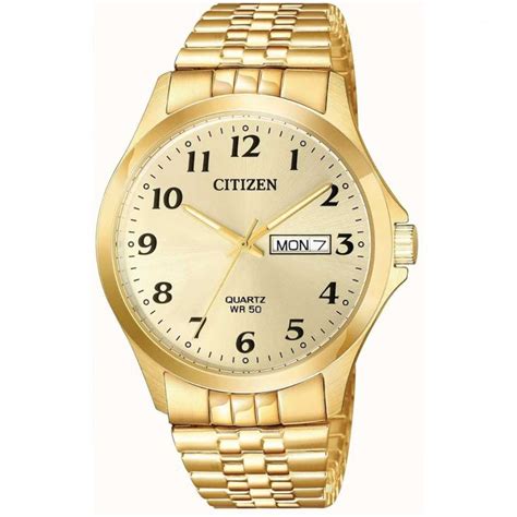 Citizen Mens Gold Tone Quartz Expansion Watch