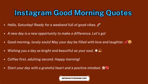 Beautiful Good Morning Captions For Instagram Posts Informative