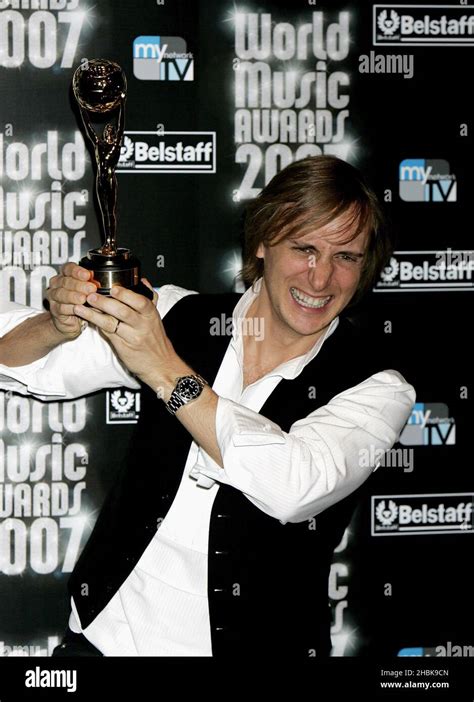 David Guetta receives a DJ award at the World Music Awards at the ...