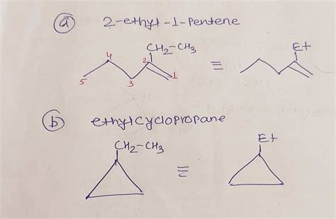 Solved 3 Sketch The Following Compounds A 2 Ethyl 1 Pentene B