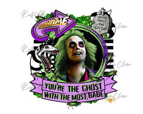 Halloween Beetlejuice Ghost Sublimation Transfer Ready To Etsy