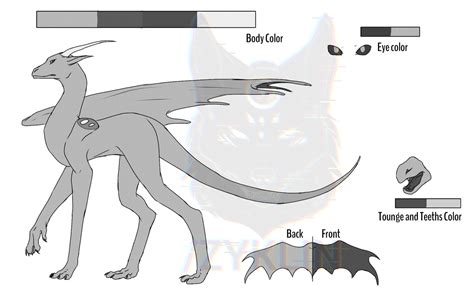 Dragon Ref Sheet Base By Zyklin On Deviantart