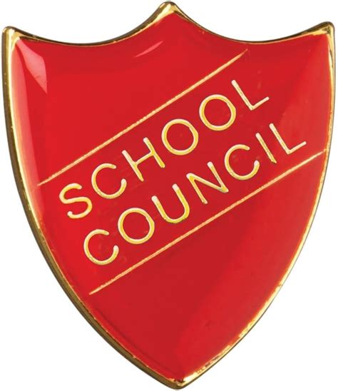 School Shield Badge School Council Red 125inches Uk