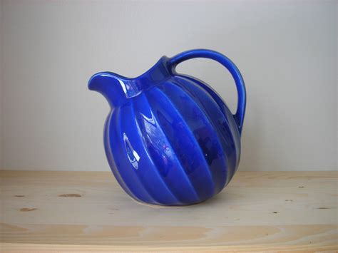 Fiesta Ware Pitcher In Cobalt Blue