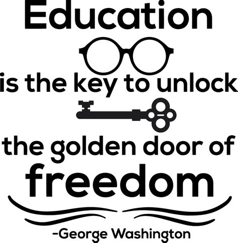 George Washington Education Quote Sticker - TenStickers