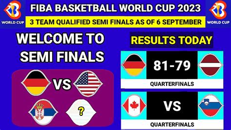 Update 3 Team Qualified Semi Finals Today All Results Fiba World