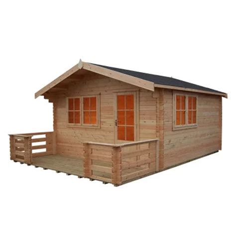 Shire Kinver 12x12 Ft And 1 Window Apex Wooden Cabin With Felt Tile Roof