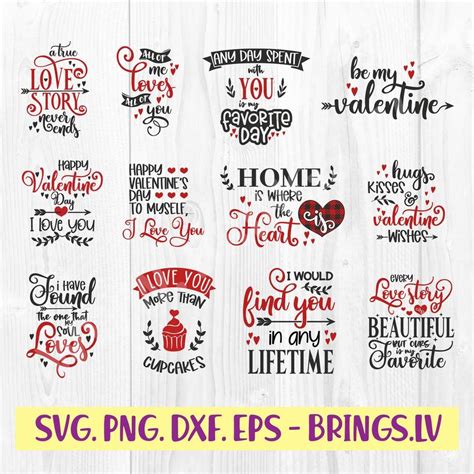 Valentine Shirt Svg Bundle Love Sayings Svg Svg Valentines Day