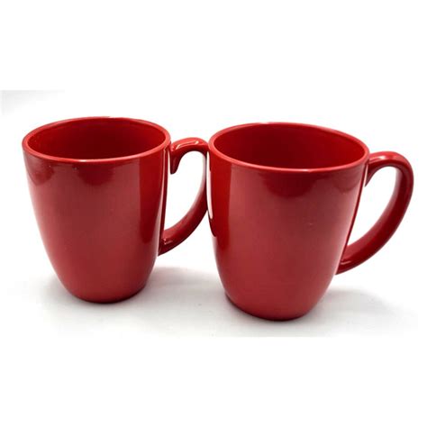 Corelle Dining Vintage Corelle Red Stoneware Coffee Mugs 2 Ounce