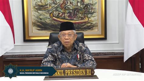 Ucapan Milad 108 Muhammadiyah Kh Maruf Amin Wakil Presiden Republik