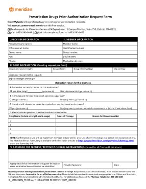 Fillable Online Prior Authorization Request Form For Prescription Drugs