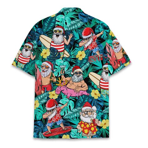 Santa Claus Hawaiian Shirt For Men Women Tropical Santa Etsy