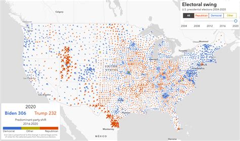 Electoral Swing In The 2020 U S Presidential Election