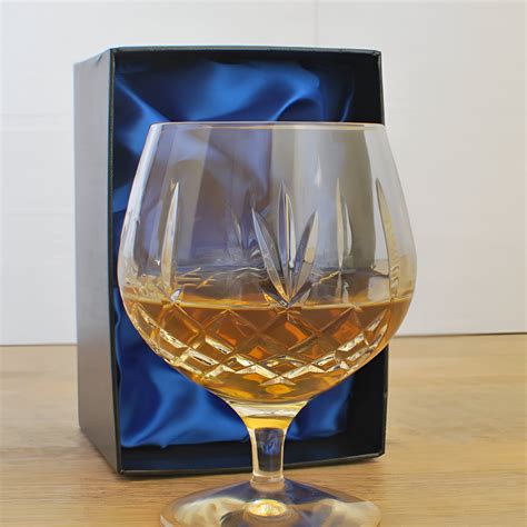 Mayfair 24% Lead Crystal Engraved Brandy Glass