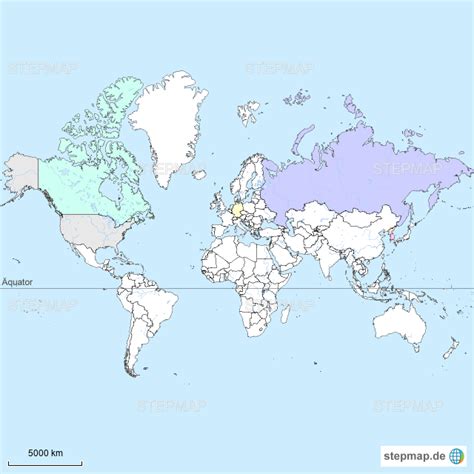 Stepmap Welt Stumme Karte Landkarte Für Welt