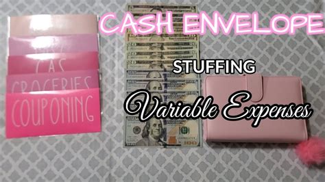 Cash Envelope Stuffing January Variable Expenses Youtube