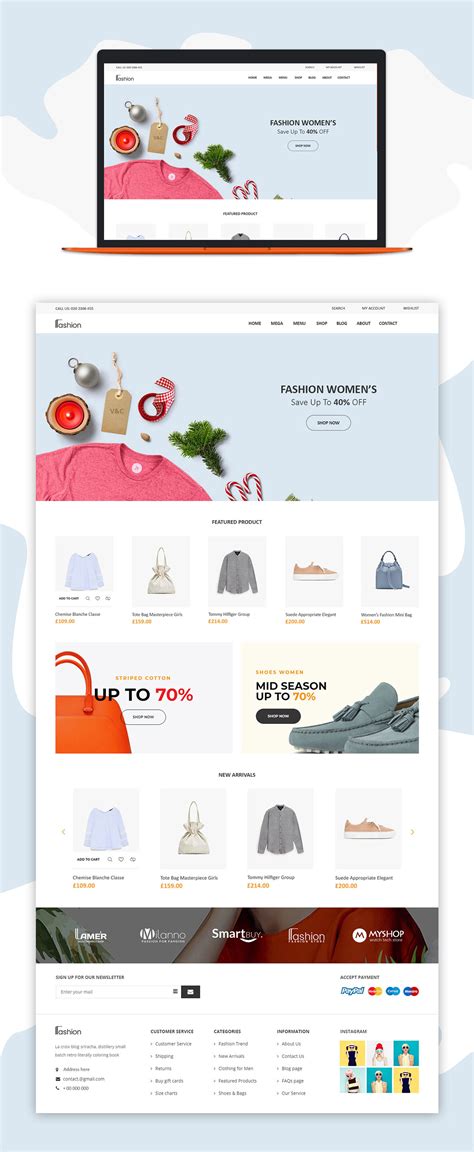 ecommerce template design  behance
