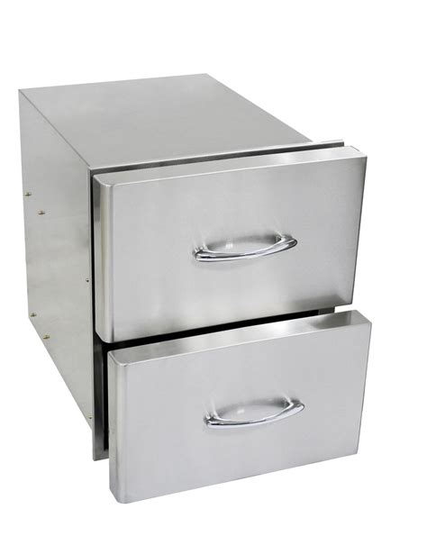 Stainless steel double drawers