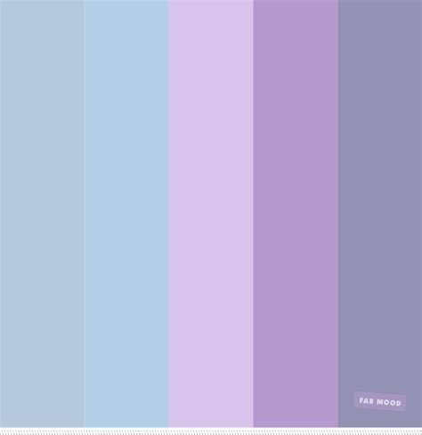 Shades of light blue and shades of lilac color scheme