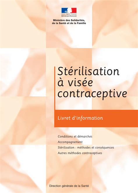 Pdf Stérilisation à Visée Contraceptive · La Stérilité Nest Pas