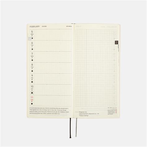 Hobonichi Techo Weeks English Tall And Slim Size January Start