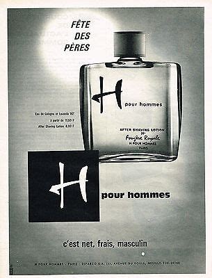 Publicite Advertising H Pour Homme Eau De Cologne After Shave