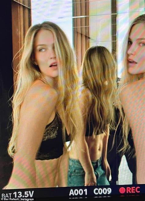 Bar Refaeli Displays Her Incredible Figure In Black Lace Lingerie Daily Mail Online