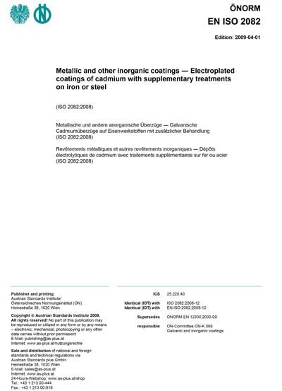 Onorm En Iso Metallic And Other Inorganic Coatings