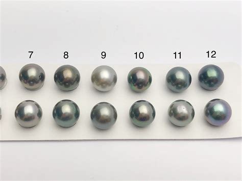 Tahitian Loose Pearls Round AAA Multi Colored Matched Pairs 10 5