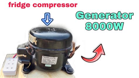 I Turn 220v Electric Generator From Fridge Compressor At Home Using New