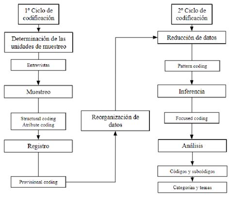 Relación de los ciclos de codificación componentes del análisis y