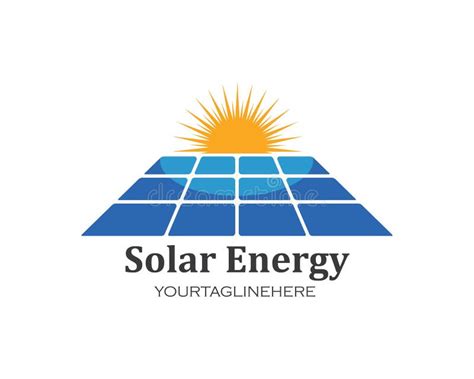 Solar Panel Logo Vector Icon Of Natural Energy Stock Vector