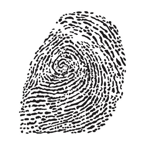 Fingerprint On White Background Stock Vector Illustration Of