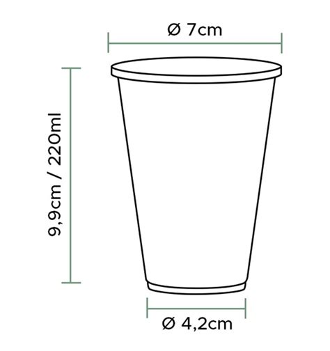 Vaso de Plástico PP Transparente 220ml 100 Uds