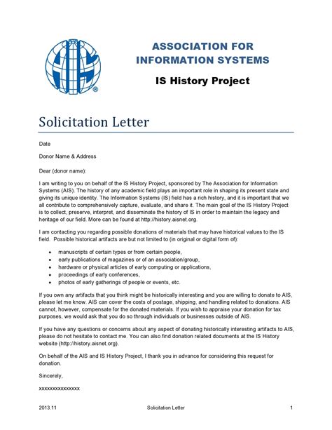 Sample Solicitation Letter For Team Building