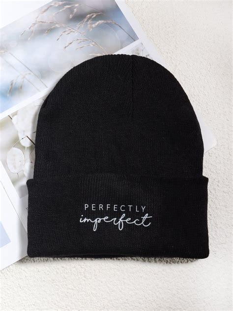 Letter Graphic Beanie Beanie Hat Ideas Womens Beanie