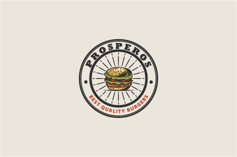 Vintage Burger Logo Design Inspiration Grafik Von Prosperos Creative