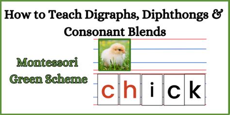 The Easiest Way Teach Digraphs Diphthongs And Consonant Blends